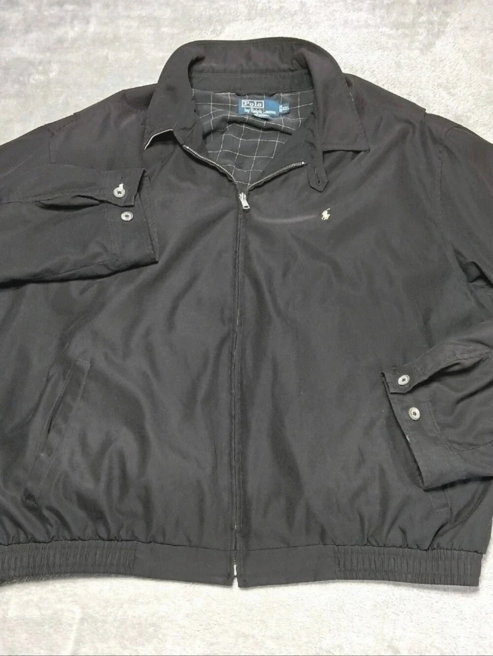 Polo Ralph Lauren Mens 2XL XXL Black Bi-Swing Harrington Windbreaker Old Money